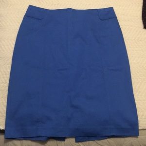 Blue pencil skirt
